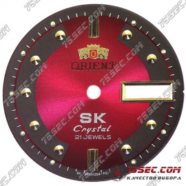 Циферблат «Orient SK crystal» красный.