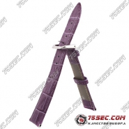 Фиолетовый ремешок с утолщением и тиснение аллигатора со строчкой KUR(AL-MU-0909)